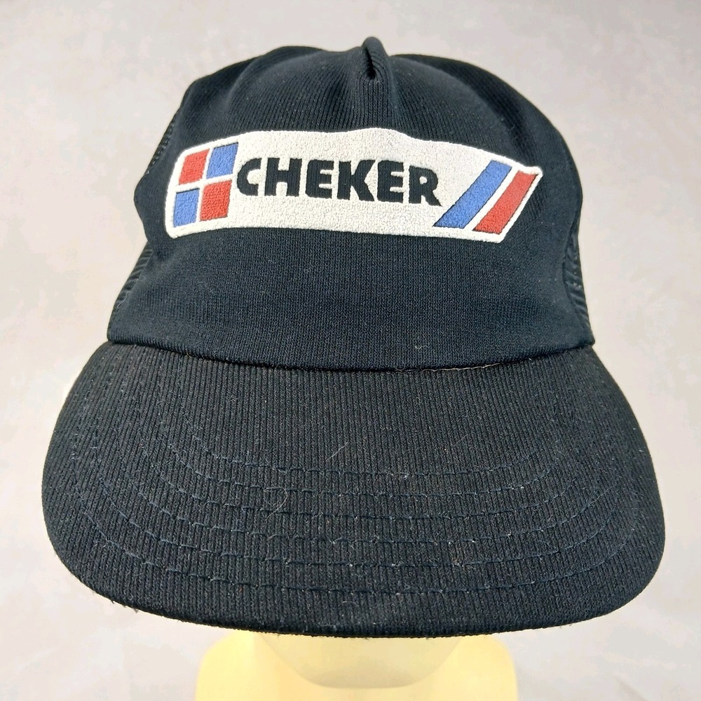 VTG Chekr Fuel Trucker Mens‎ Cap USA Mesh Snap Back Adjustable